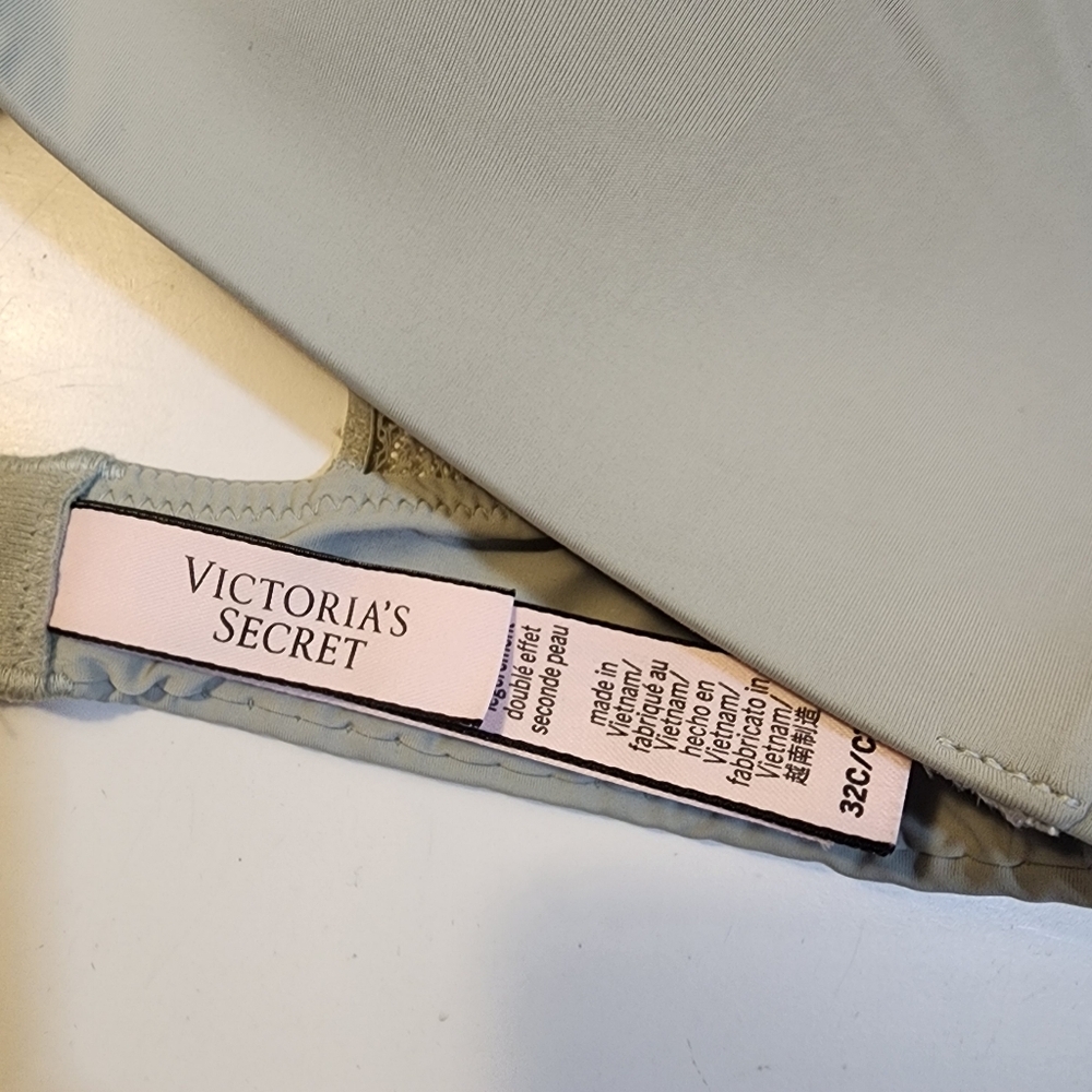 Victoria's Secret Sage Green Seamless Racerback T-Shirt Bra 32C - Picture 3 of 9